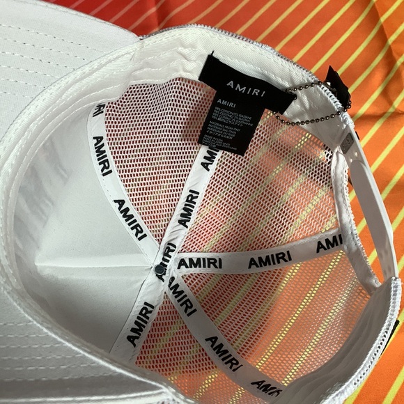 Amiri White Mesh Trucker Hat main image 4